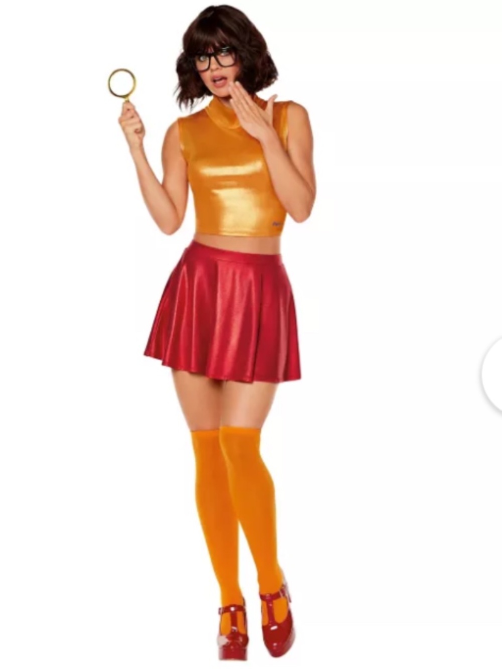 Adult Sassy Velma Costume - Scooby-Doo And Velma Wig size Adult Large 12-14 - Picture 5 of 5